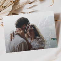 Whimsical Minimalist Script Horizontal Faded Photo