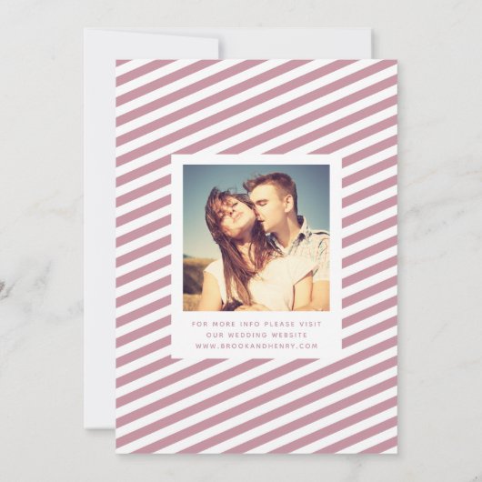Save The Date Whimsical Mod 3-Photo Enregistrer La Date | Mauve (Dos)