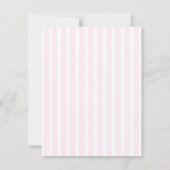 Save The Date Whimsical Pinstripe Bow Wedding Enregistrer La Dat (Dos)