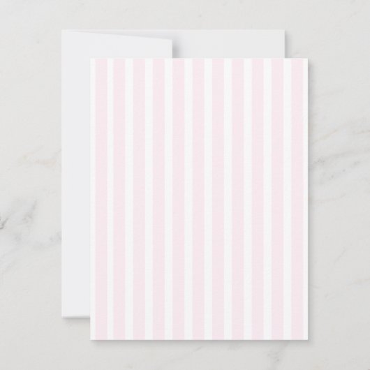 Save The Date Whimsical Pinstripe Bow Wedding Enregistrer La Dat (Dos)