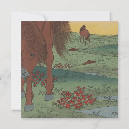 Save The Date Whimsical Rustic Horse Enregistrer la date (Dos)