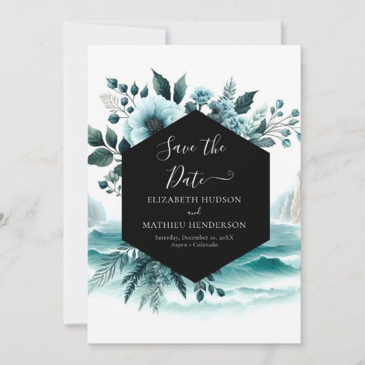 Save The Date Whimsical Rustic Mariage nautique (Devant)