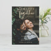 Save The Date Whimsical So Happy Together Quote Photo Wedding (Debout devant)