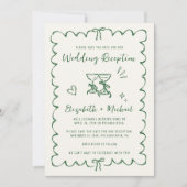 Save The Date Whimsical Wavy Frame Photo Wedding Reception (Devant)