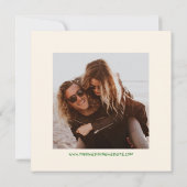 Save The Date Whimsky Quirky manuscrit Mariage Bow (Dos)