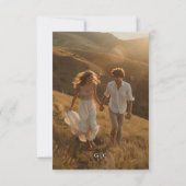 Save The Date Whimsy Script Bow Free Drinks Wedding Photo (Dos)