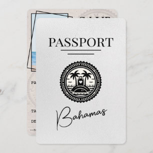 Save The Date White Bahamas Passport Enregistrer La Date