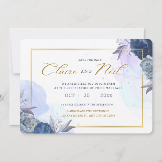 Save The Date White Minimalist Enregistrer L'Invitation Date (Devant)