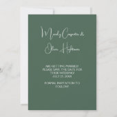 Save The Date White Peonies Roses Eucalyptus Enregistrer la date (Dos)