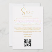 Save The Date White Stylish Minimalist Custom 4-Photo Wedding (Dos)