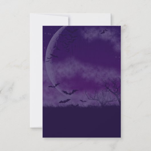 Save The Date Wicked Fun Halloween Love Moon Enregistrer la date (Dos)