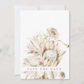 Save The Date Wild Boho Protea Pampas Grass Mariage Faded Photo (Devant)