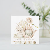 Save The Date Wild Boho Protea Pampas Grass Mariage Photo Carré (Debout devant)