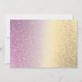 Save The Date Wild One Parties scintillant Rose & Gold Dinosaur  (Dos)