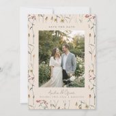 Save The Date Wildflower Floral Boho Fall Meadow Wedding Photo (Devant)