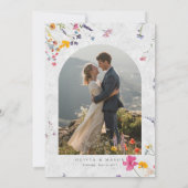 Save The Date Wildflower Garden Modern Ivory Arch Photo Wedding (Dos)