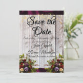 Save The Date Wildflowers, Ribbon & Lights - Purple (Debout devant)