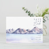 Save The Date Winter Mountain Horizontal Enregistrer La Date (Debout devant)