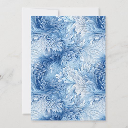 Save The Date Winter Wonderland Blue Snowflakes Mariage (Dos)