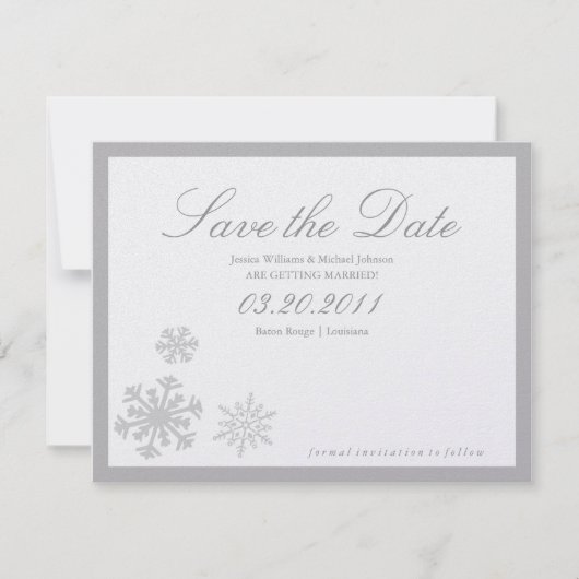 Save The Date Winter Wonderland Enregistrez la Date (Devant)