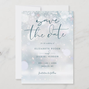 Save The Date Winter Wonderland Photo Mariage de neige