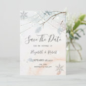 Save The Date Winter Wonderland, Tree Branch Enregistrer la date (Debout devant)