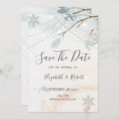 Save The Date Winter Wonderland, Tree Branch Enregistrer la date (Devant / Derrière)