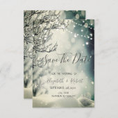 Save The Date Winter Wonderland Wedding Enregistrer La Date (Devant / Derrière)
