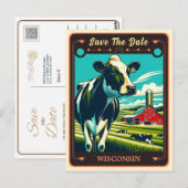 Save the date | Wisconsin Invitation Briefkaart (Voorkant / Achterkant)