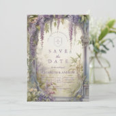 Save The Date Wisteria Arch Botanical Wedding (Debout devant)