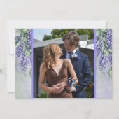 Save The Date Wisteria Peinte Ajouter Photo Enregistrer Les Cart (Dos)