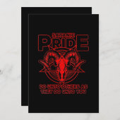 Save The Date Womens Satanism Pagan Goat Satan (Devant / Derrière)