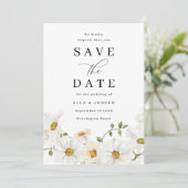 Save The Date Wondering White Spring Floral Wedding (Debout devant)