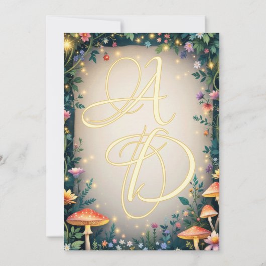 Save The Date Woodland Enchanted Forest Castle Fairytale Mariage (Dos)