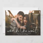 Save The Date Worth the Wait Mariage Photo Script Modern Overlay (Devant)