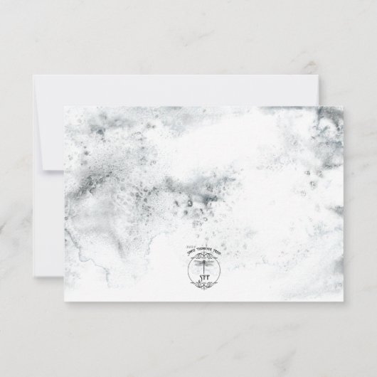 Save The Date Wreath d'hiver et Mariage cardinal (Dos)