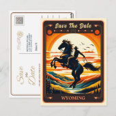 Save the date | Wyoming Invitation Briefkaart (Voorkant / Achterkant)