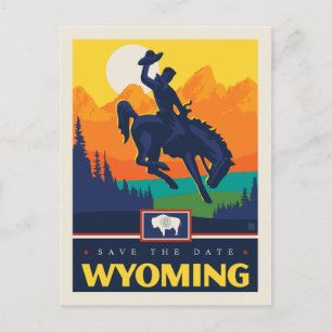 Save the date   Wyoming Uitnodiging Briefkaart