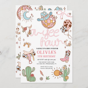 Save The Date Yee comment Fille Anniversaire Disco Rodeo Party