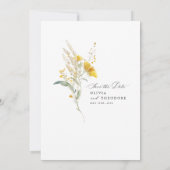 Save The Date Yellow Wildflower Sunflower Wedding (Dos)