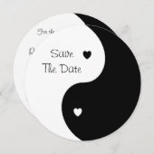 Save The Date Yin Yang Heart Enregistrer La Date Mariage (Devant / Derrière)