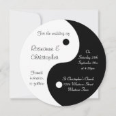 Save The Date Yin Yang Noir Et Blanc Enregistrer Le Mariage Date (Dos)