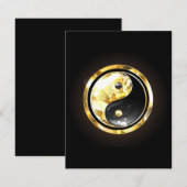 Save The Date Yin Yang or sur noir (Devant / Derrière)