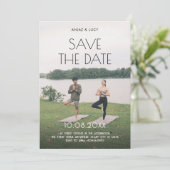 Save The Date Yoga couple photo mariage (Debout devant)