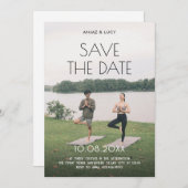 Save The Date Yoga couple photo mariage (Devant / Derrière)