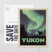 Save the date | Yukon, Canada 2 Aankondigingskaart (Voorkant / Achterkant)