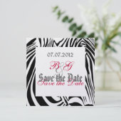 Save The Date Zebra Enregistrer la date (Debout devant)