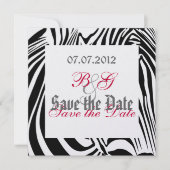 Save The Date Zebra Enregistrer la date (Devant)