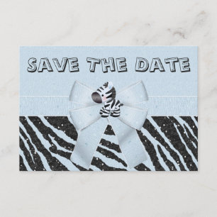 Save The Date Zebra et Baby shower de la cordes imprimées Enregi