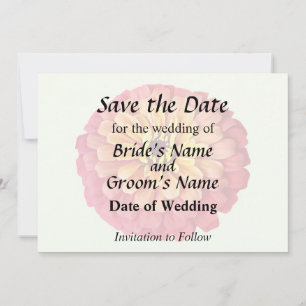 Save The Date Zinnia aux teintes d'orange